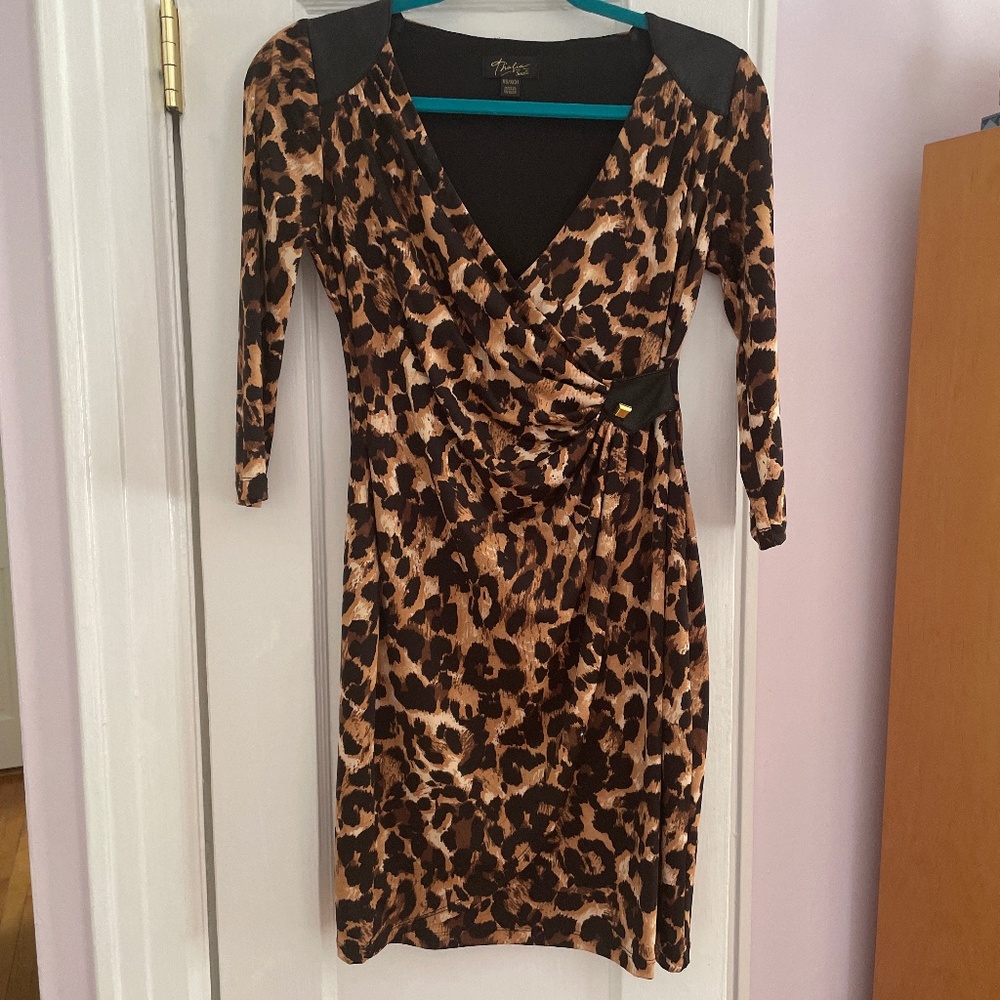 THALIA SODI Leopard Dress  Size XS